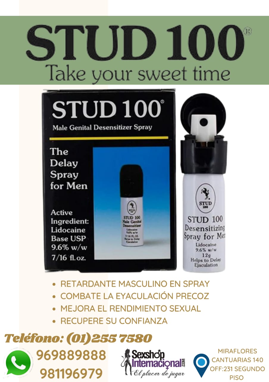 retardante masculino-stud 100-spray prolonga la eyaculacion-sexshop miraflores 981196979